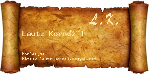 Lautz Kornél névjegykártya